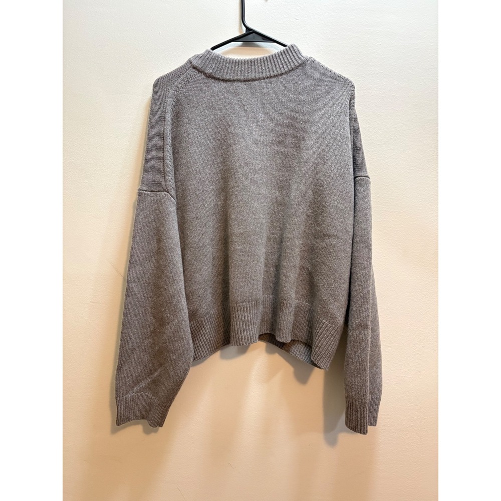 Madewell Sweater Womens XL Gray SoftWool Boxy Crewneck Pullover Minimalist NT602 - Picture 3 of 5